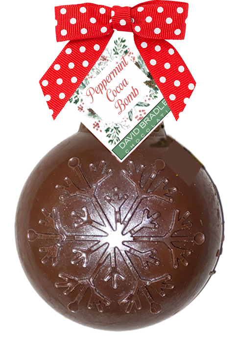 Peppermint Ornament Cocoa Bomb