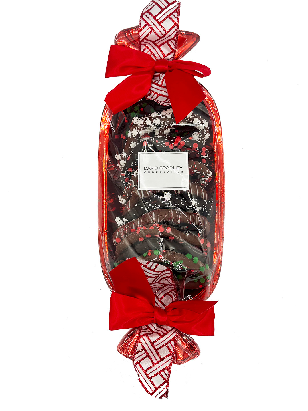 Premium Pretzel Candy Dish - Winter/Christmas