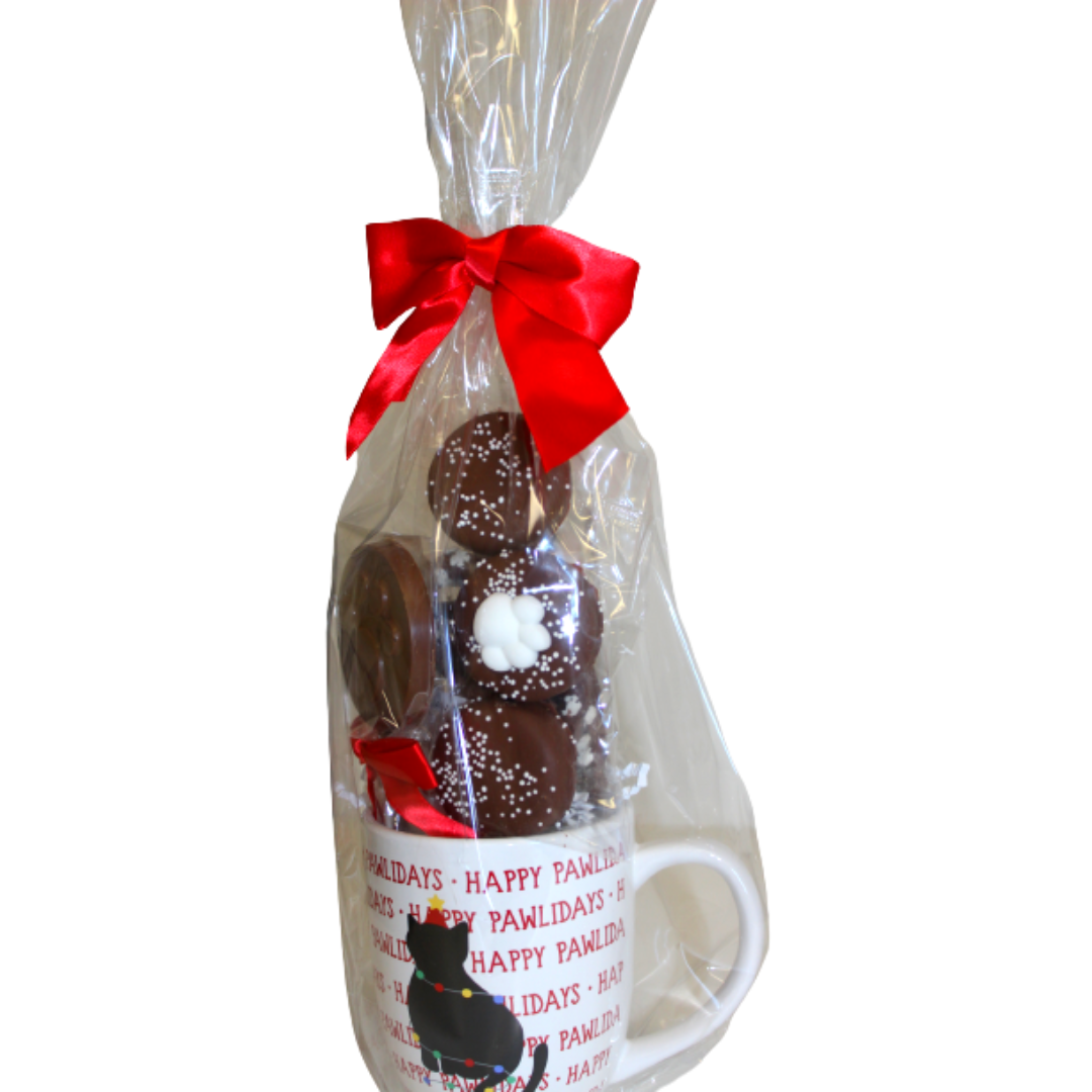 Happy Paw-lidays Mug With Chocolate Assortment