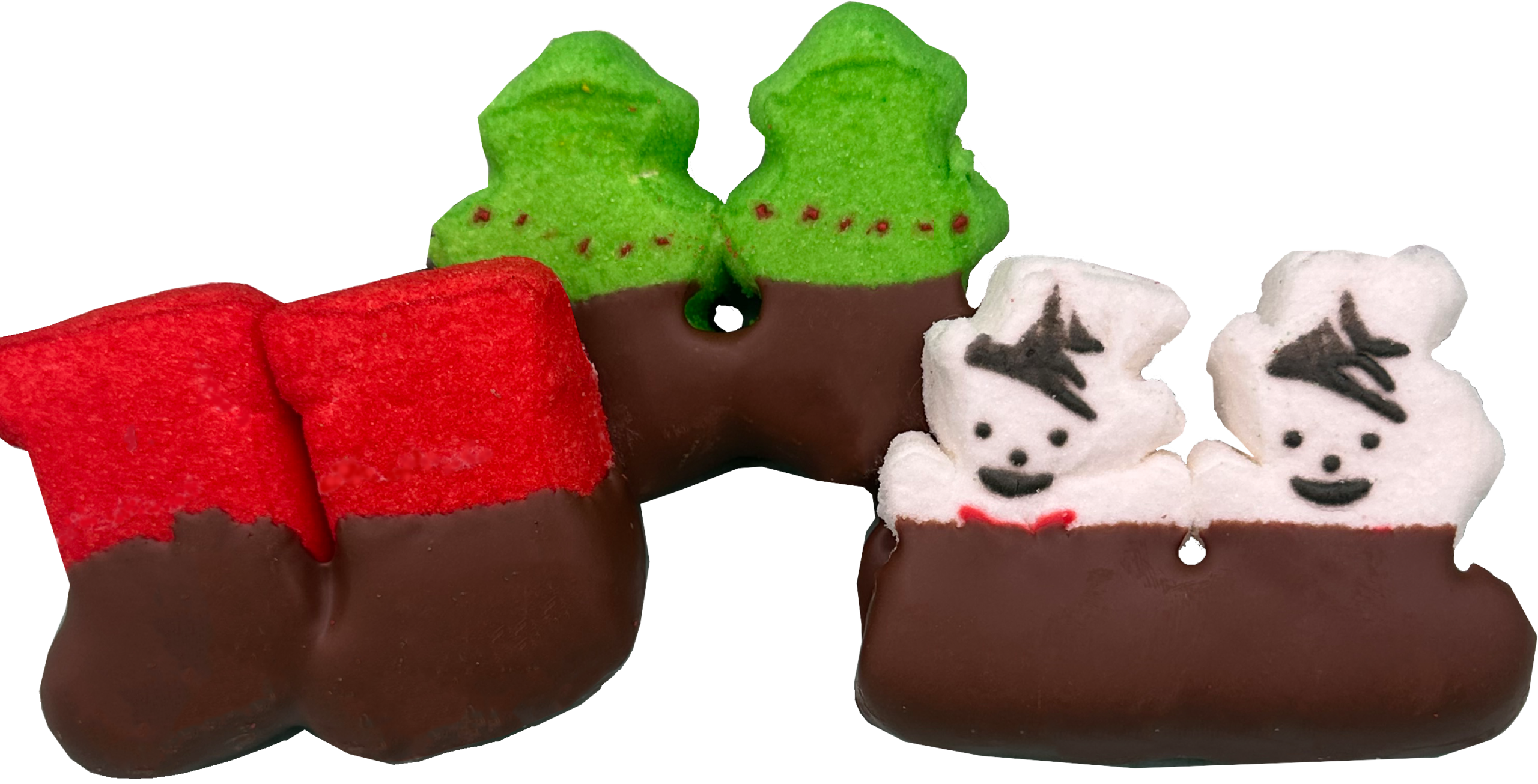 Half-Dipped Peeps - Snowmen, Trees, Stockings - Winter/Christmas