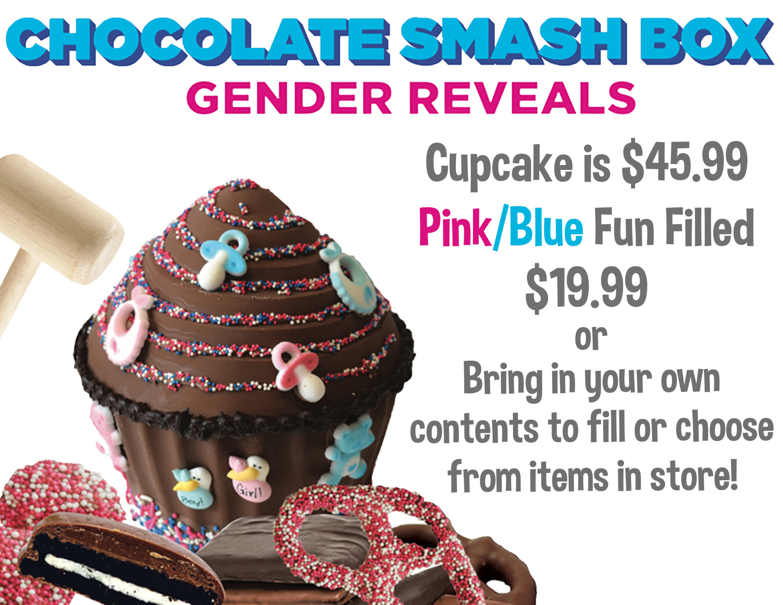 Chocolate Smash Box - Gender Reveal *Pick up / Curbside Only* - Image 3